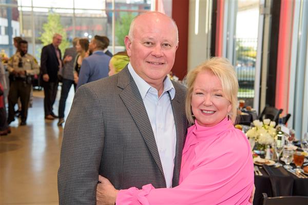 Randy and Lee Ann Brown smile to camera.